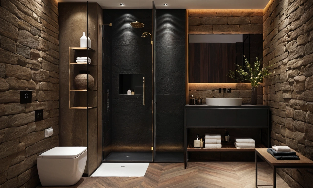 Планировочные решения в лофт-стиле для сантехнической зоны