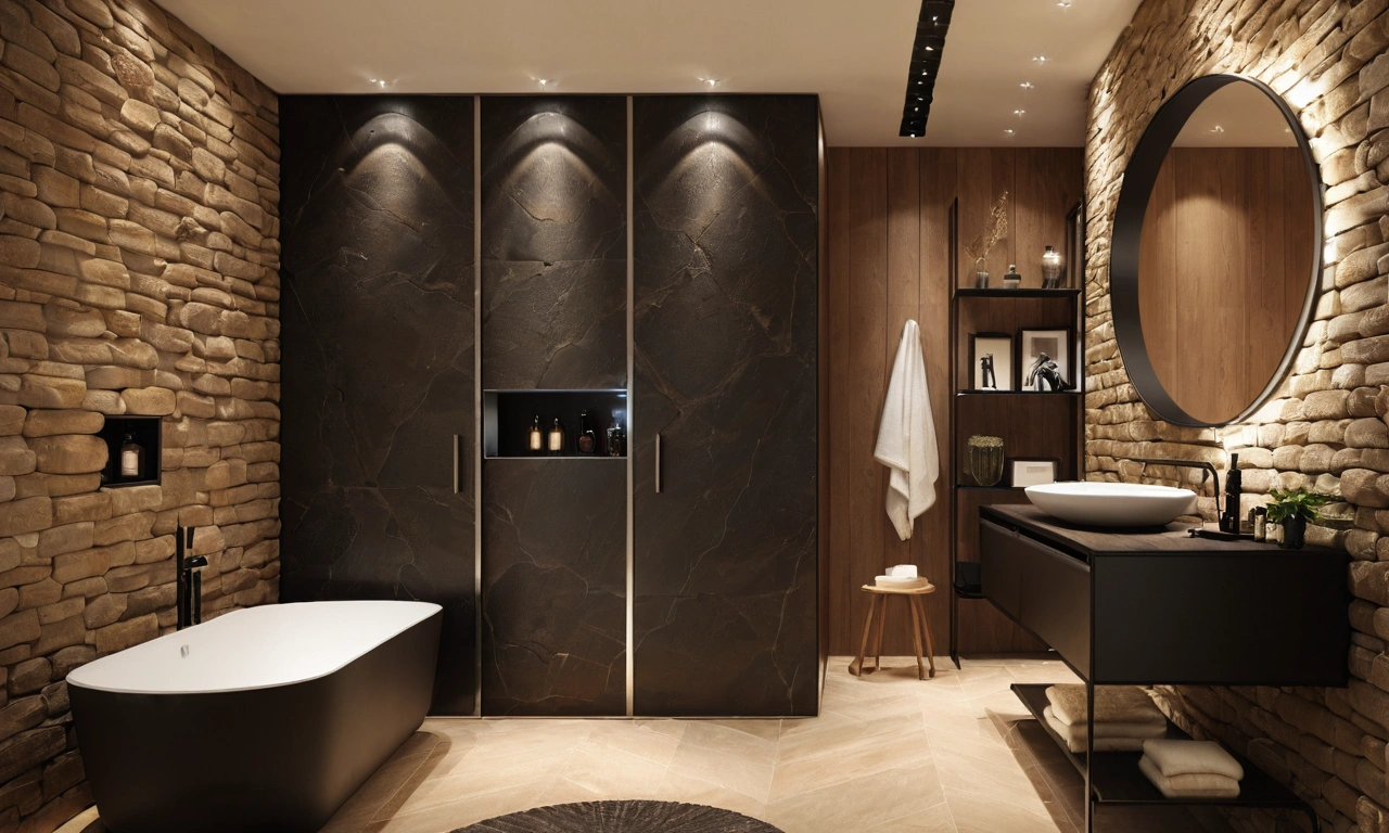 Освещение в ванной комнате в стиле Лофт