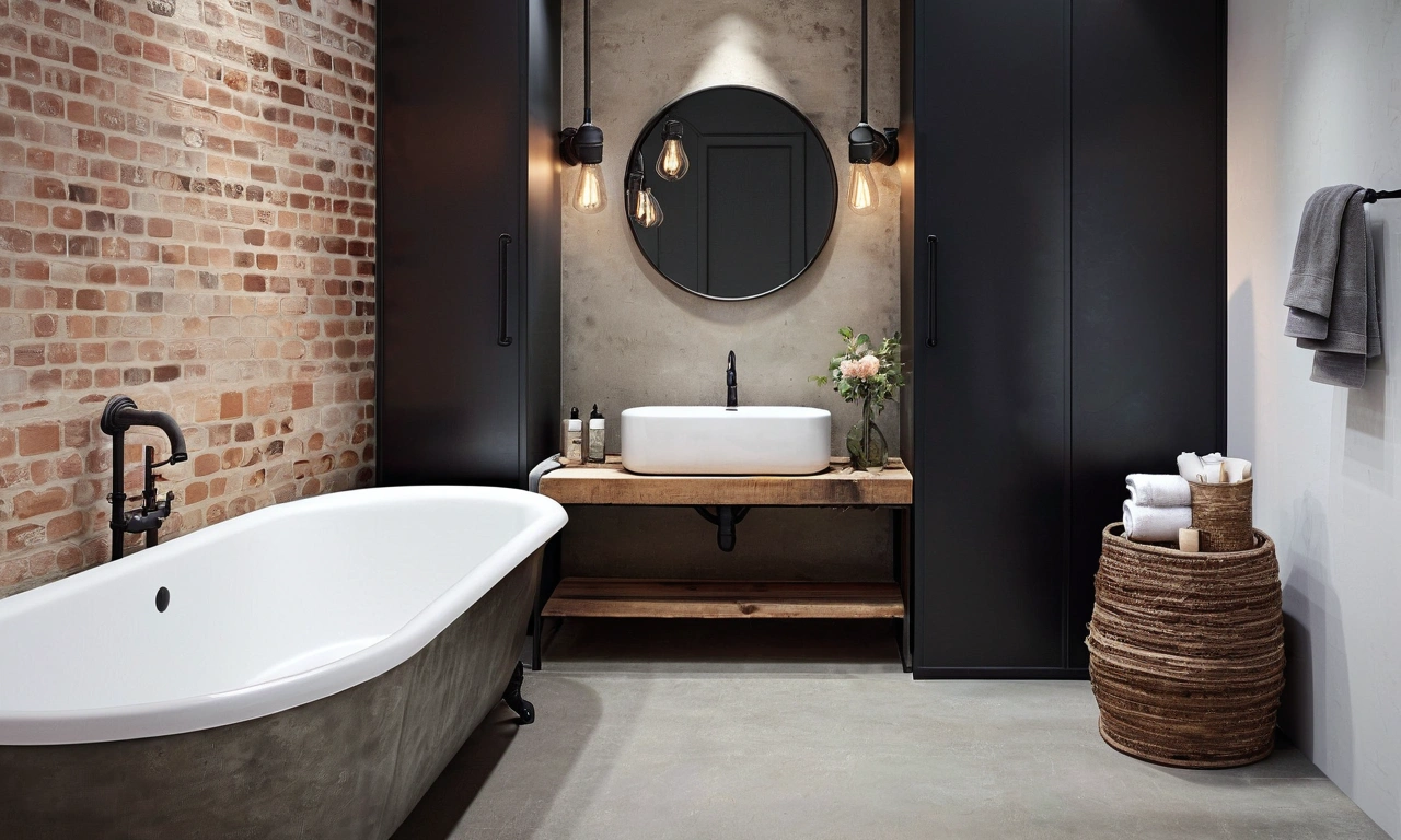 Сантехника в стиле Лофт: примеры интерьеров и советы по оформлению