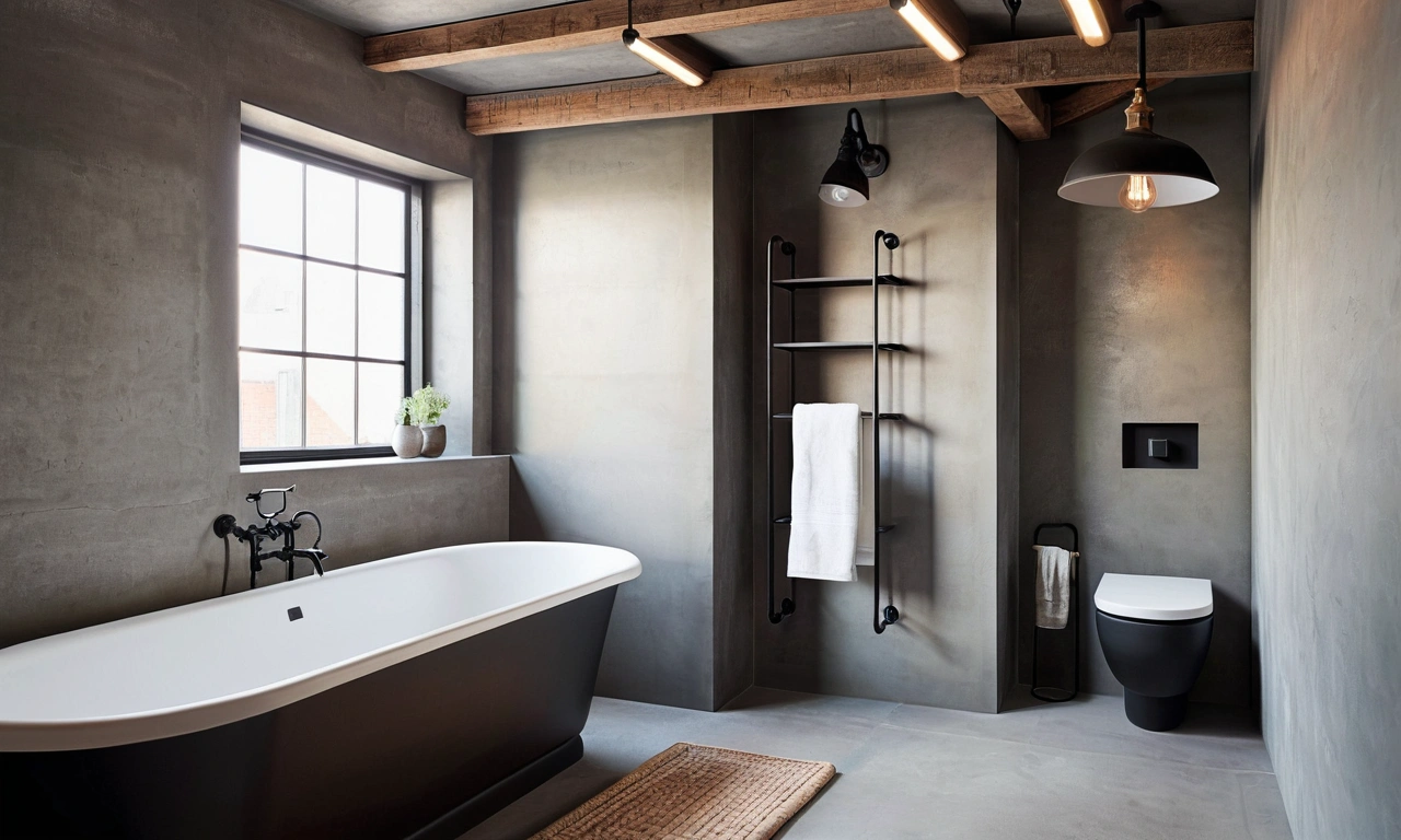Дизайн ванной комнаты в стиле Лофт: сырость и грубость