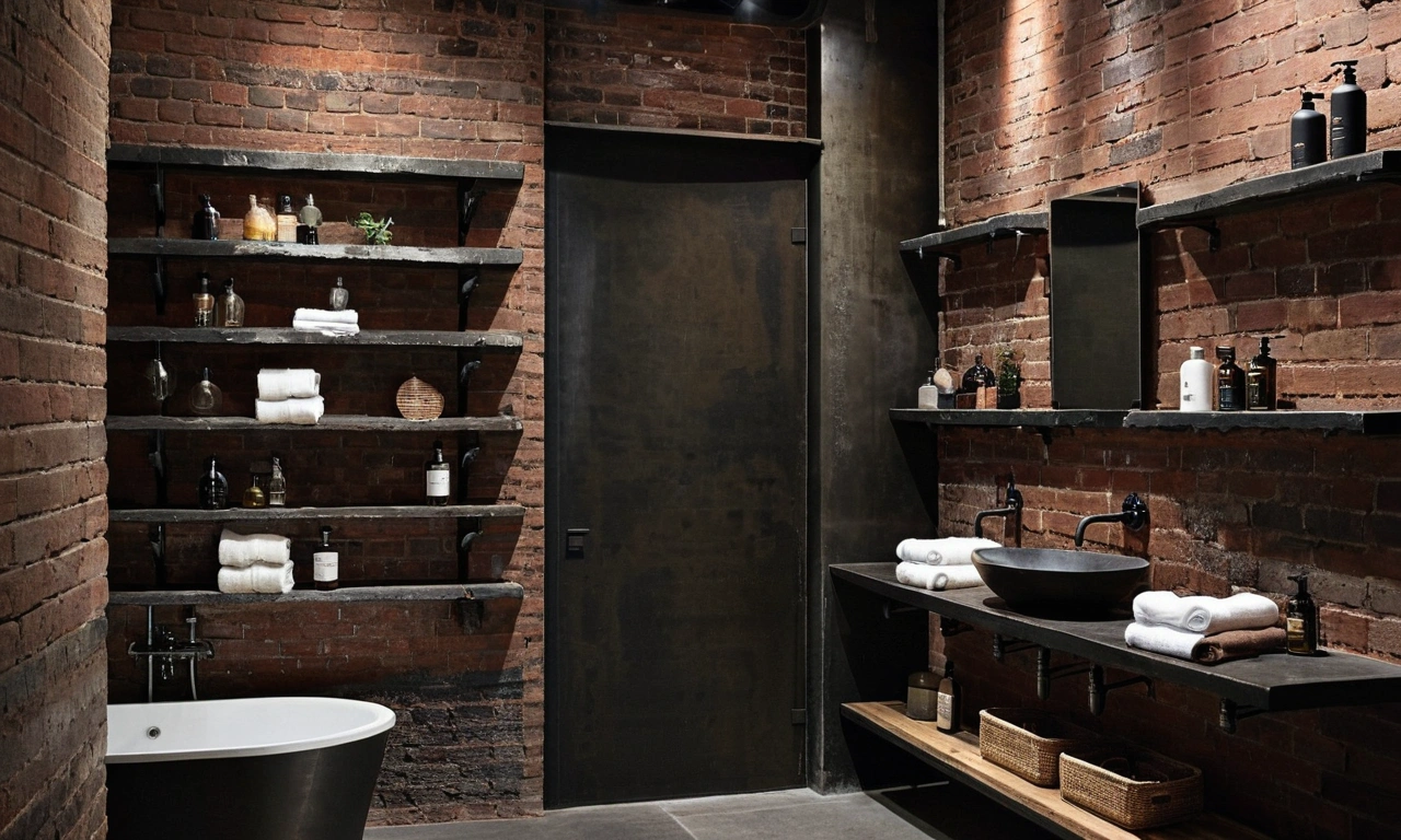 Полезные аксессуары для ванной комнаты в стиле Лофт: придача завершенности