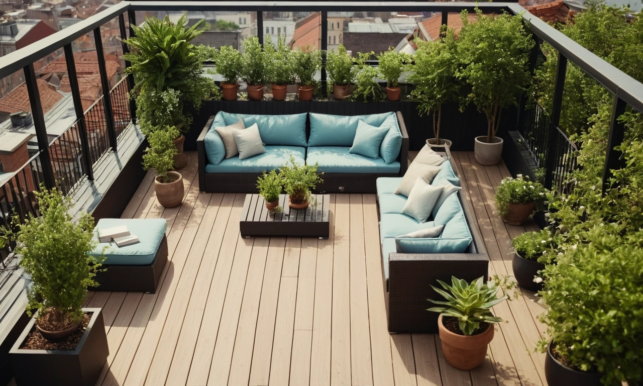 Идеи для организации пространства на крыше в городском стиле