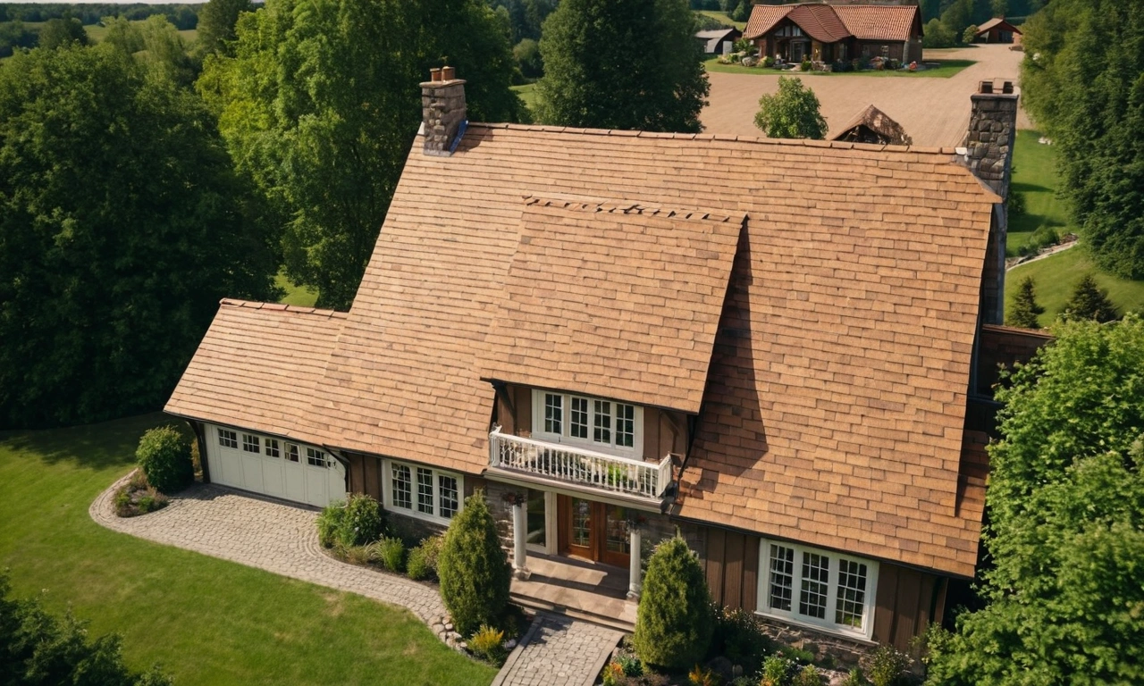 Цементно-песчаная черепица с оригинальными узорами