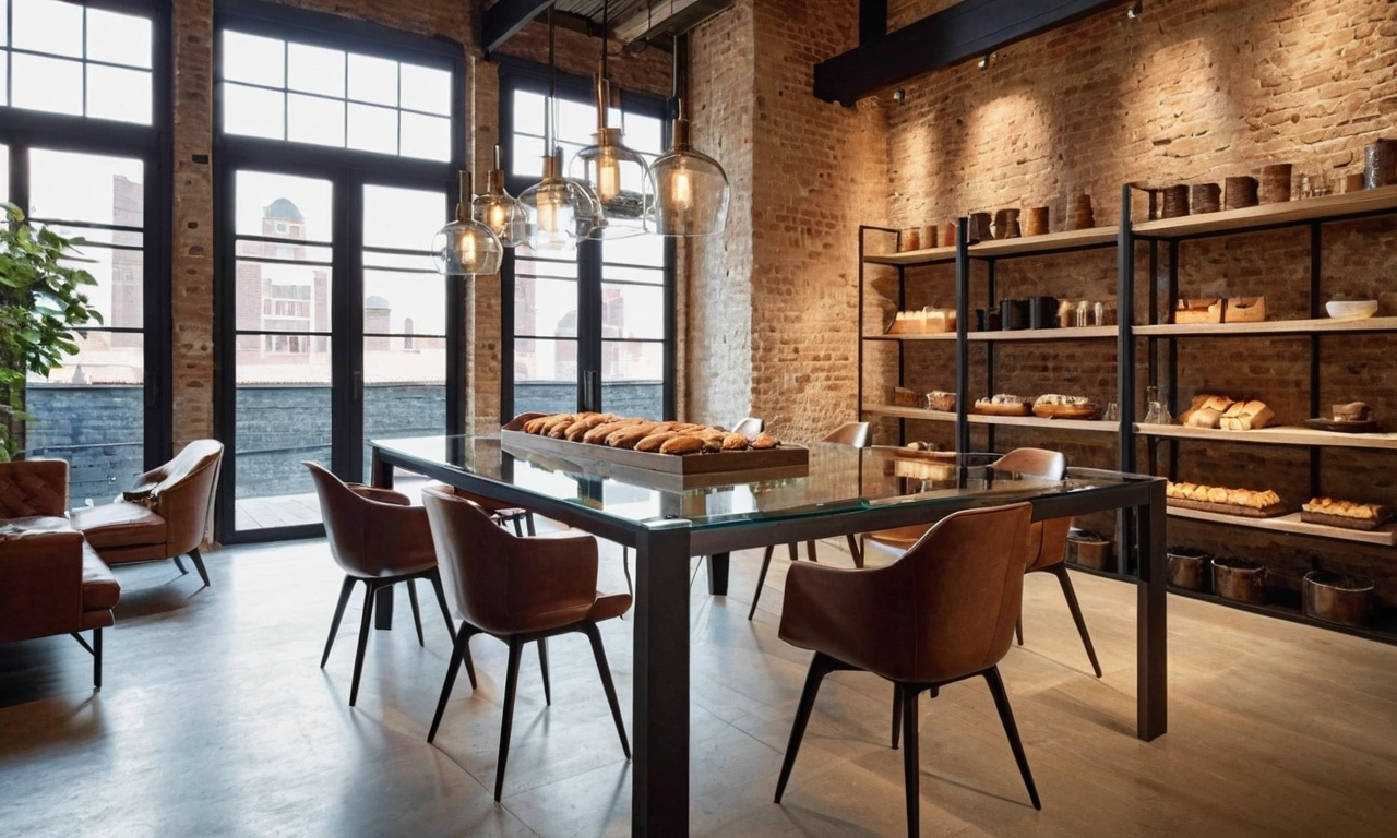 Стильность стеклянных столов в стиле Лофт