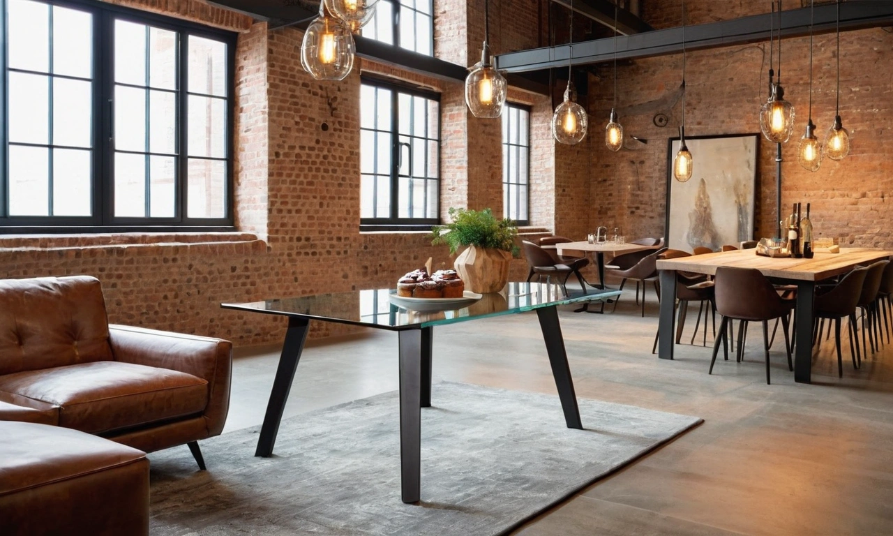 Комбинированные столы в стиле Лофт: гармония и оригинальность