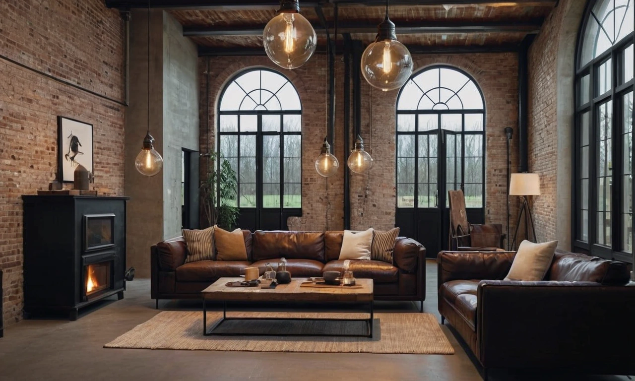 Стильные аксессуары для гостиной в стиле Лофт