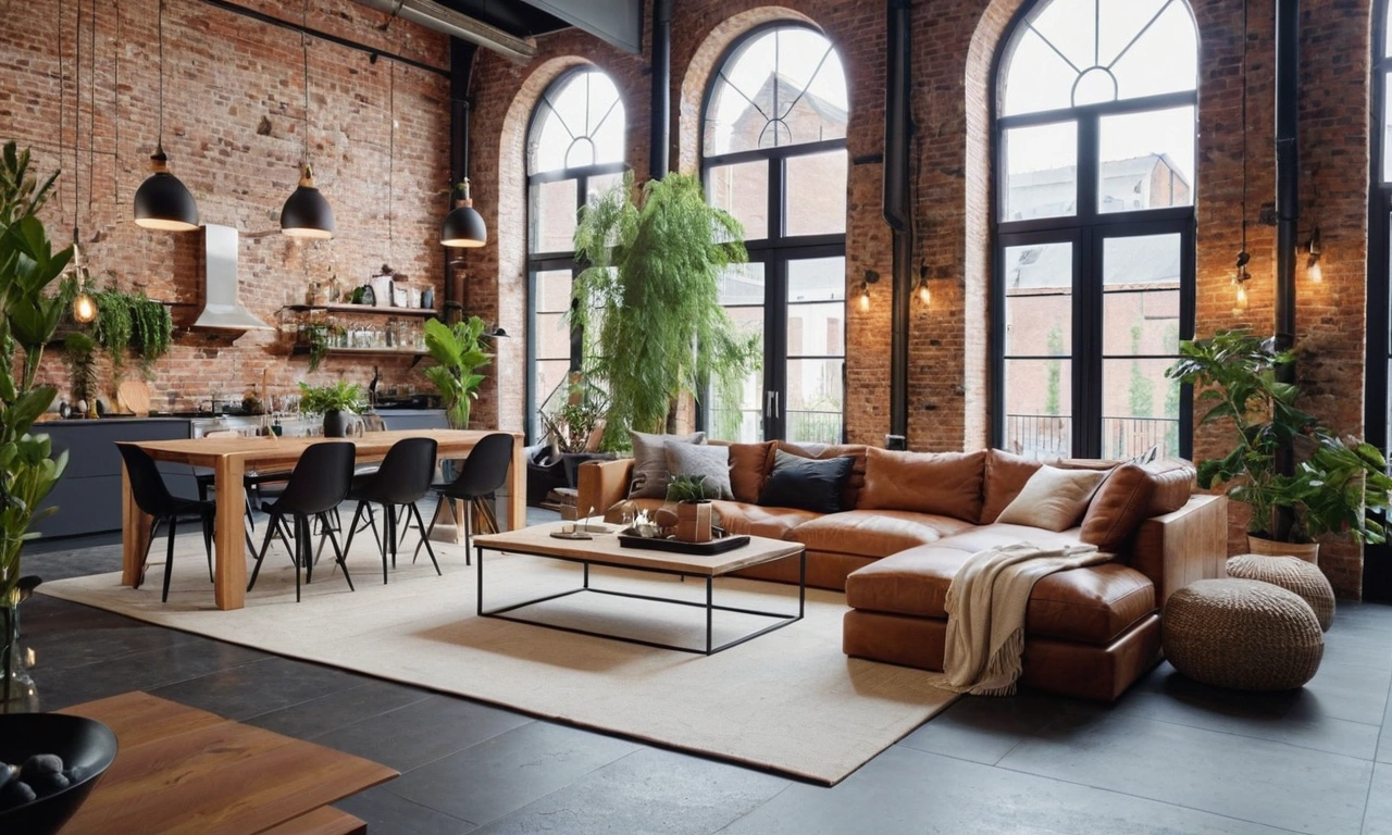Как подобрать мебель в стиле Лофт под особенности гостиной