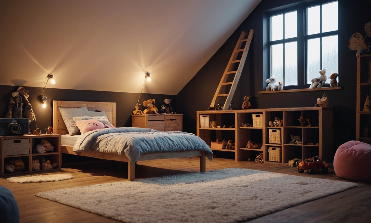 Креативное использование промышленной полки в детской комнате