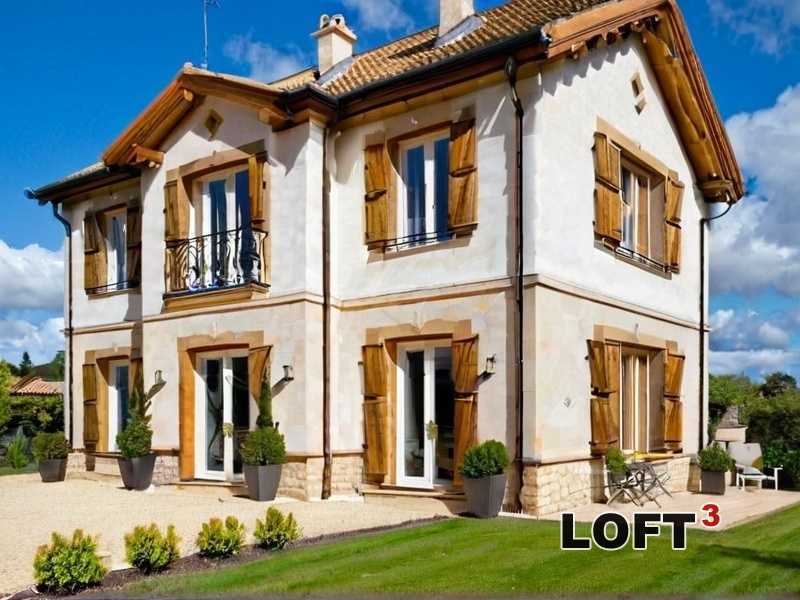 Роль природных оттенков в фасадах Лофт