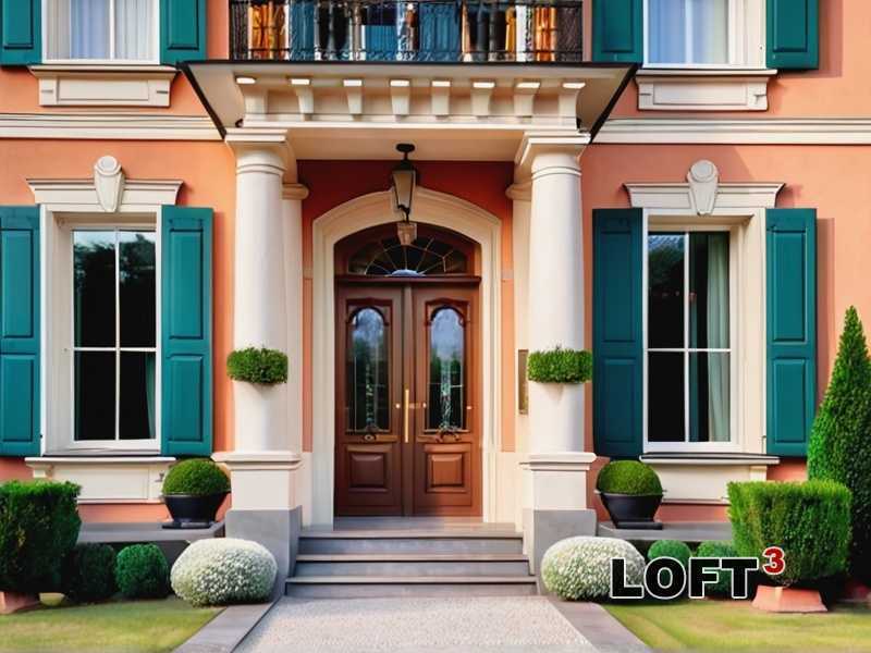 Как создать фасад Лофт с акцентами на монохромных решениях?