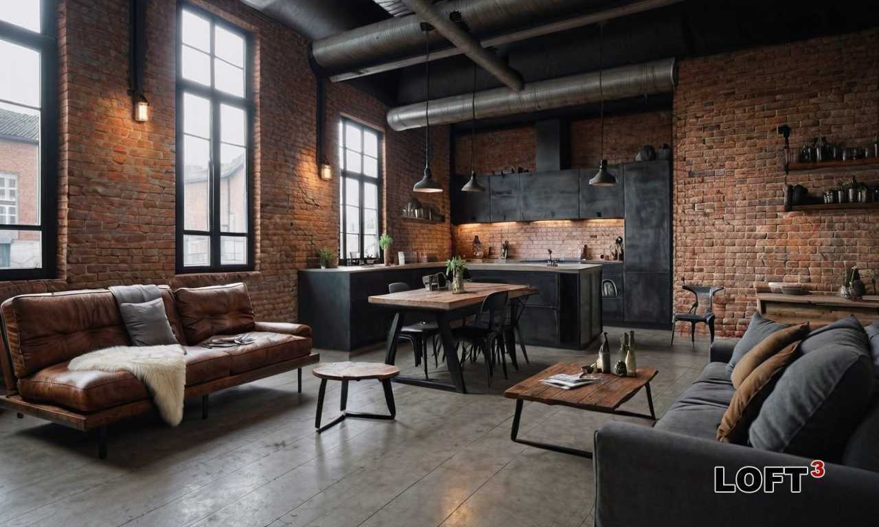 Как выбрать и оформить кухонный остров в стиле Лофт