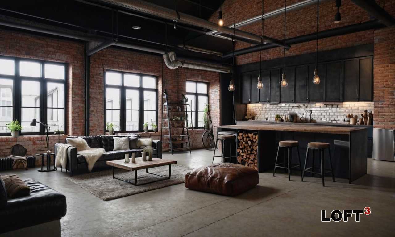 Как оформить интерьер кухни в стиле Лофт с кирпичной стеной?