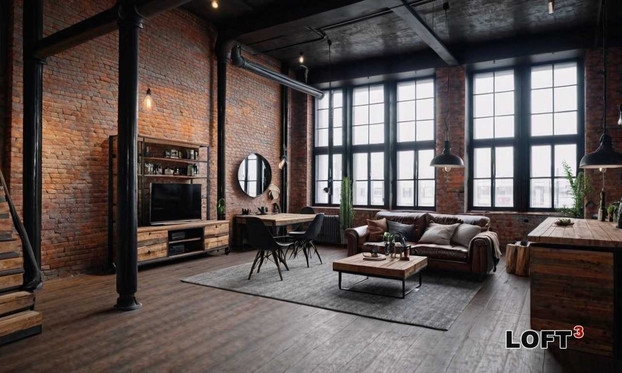 Как сочетать мебель Лофт с мраморными элементами?