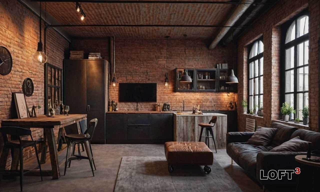 Как оформить кухонный уголок в стиле лофт