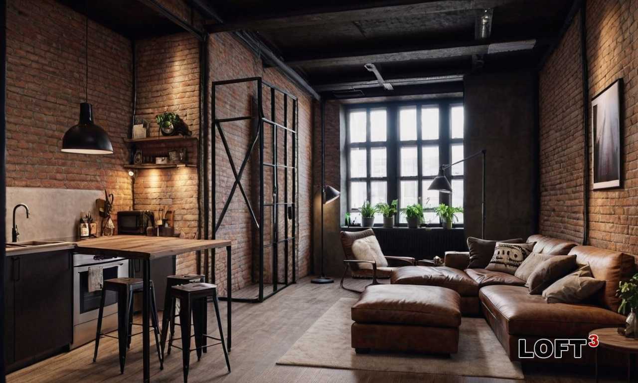 Лофт с выходом в сад - сочетание природы и урбанистики