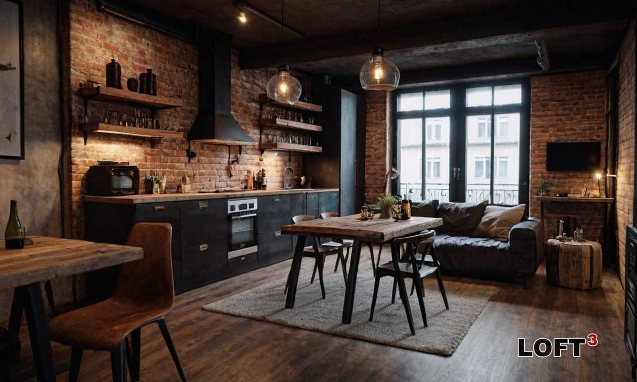 Лофт с элементами ар-деко - сочетание роскоши и индустриальности