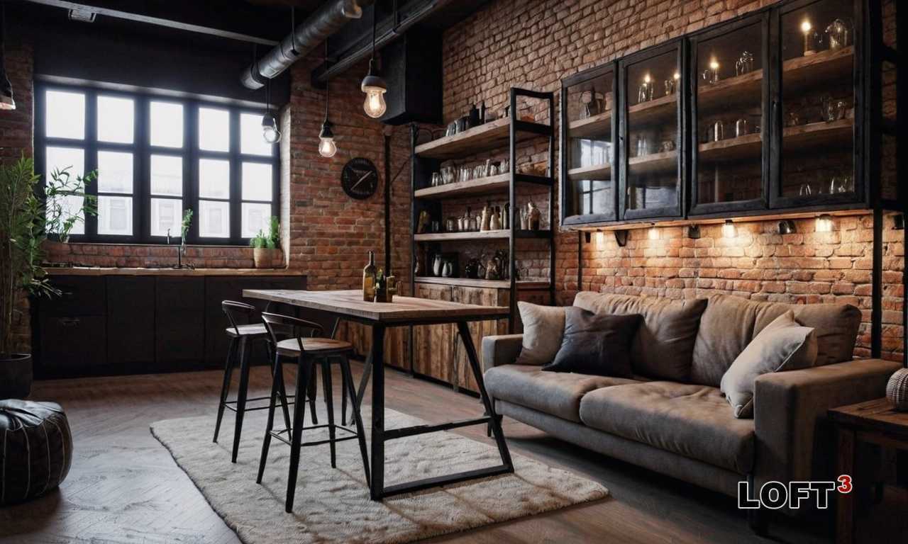 Лофт в здании бывшей фабрики по производству мебели - использование старинных элементов