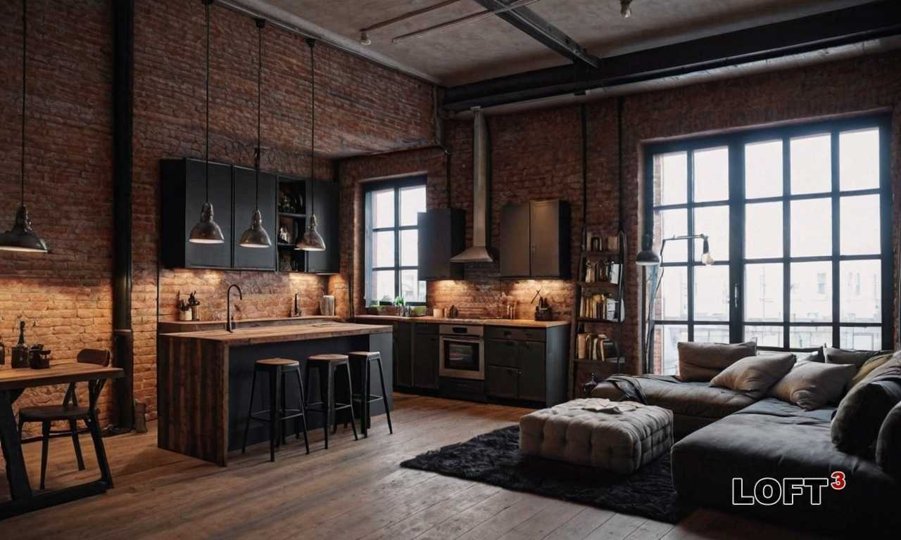Как создать кухню в стиле лофт в загородном доме с минималистичным дизайном?