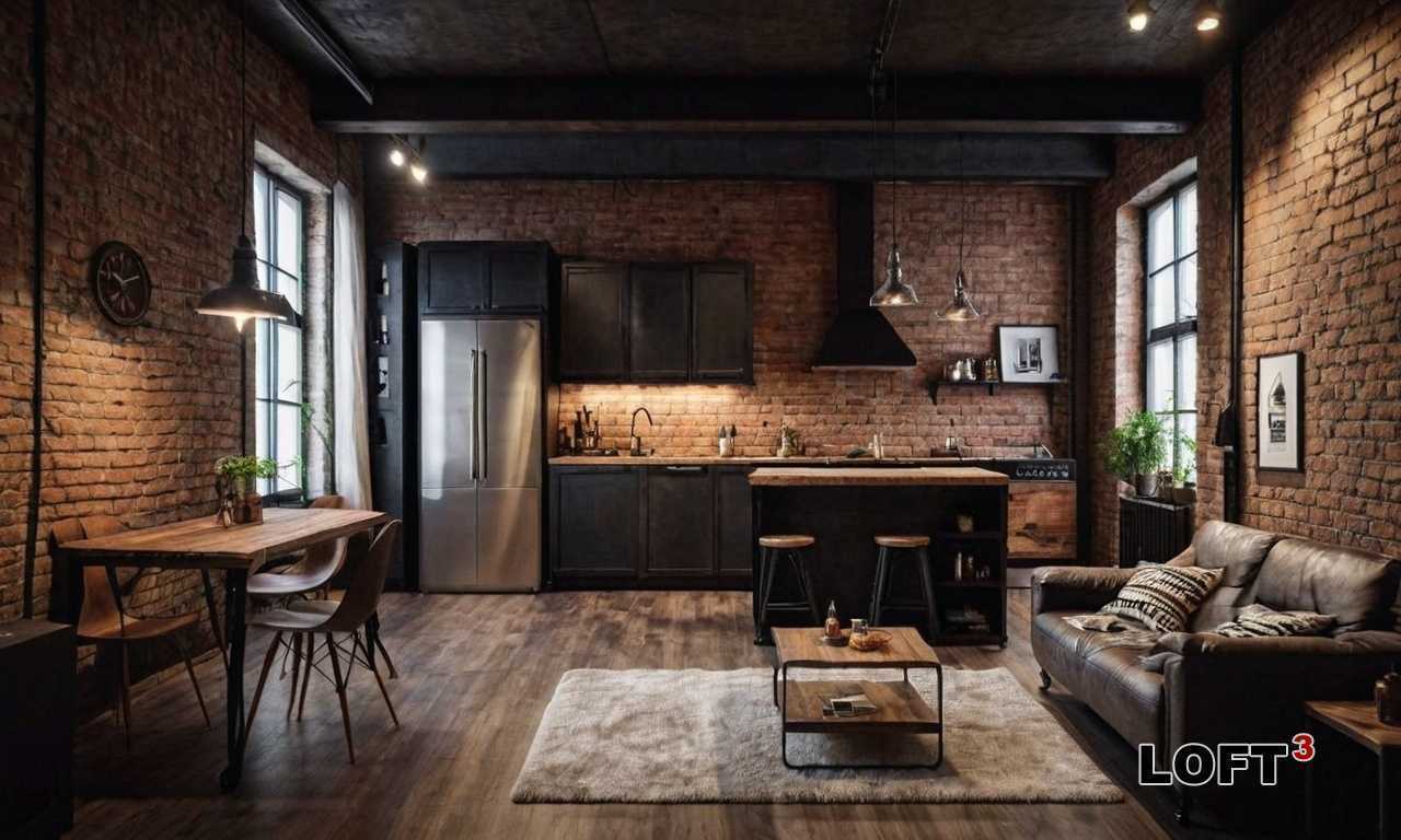 Как использовать открытые полки в загородном доме в стиле лофт?