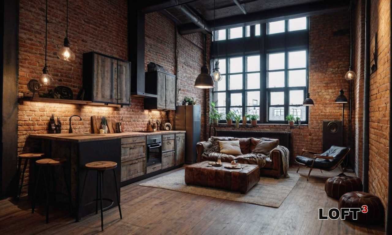 Как оформить гостиные в загородном доме в стиле лофт для нескольких семей?