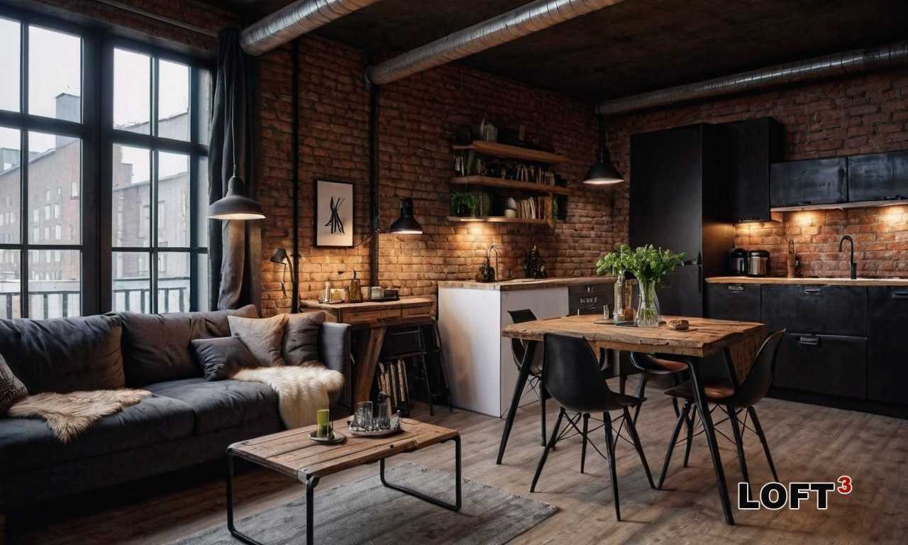Как организовать пространство в загородном доме в стиле лофт для большой семьи?