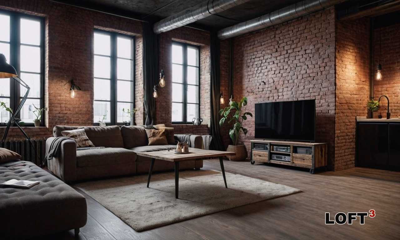 Как украсить стены загородного дома в стиле лофт с помощью необычных материалов?