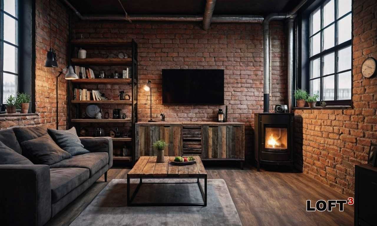 Как выбрать и установить камин в загородном доме в стиле лофт?