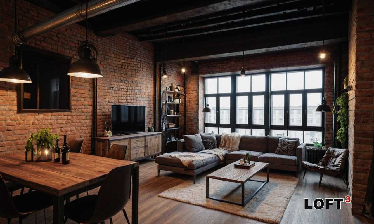 Как оформить интерьер загородного дома в стиле лофт в ярких цветах?