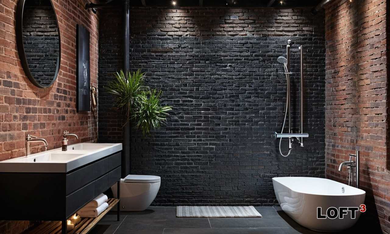 Как использовать стеклянные перегородки для ванной в стиле Лофт?