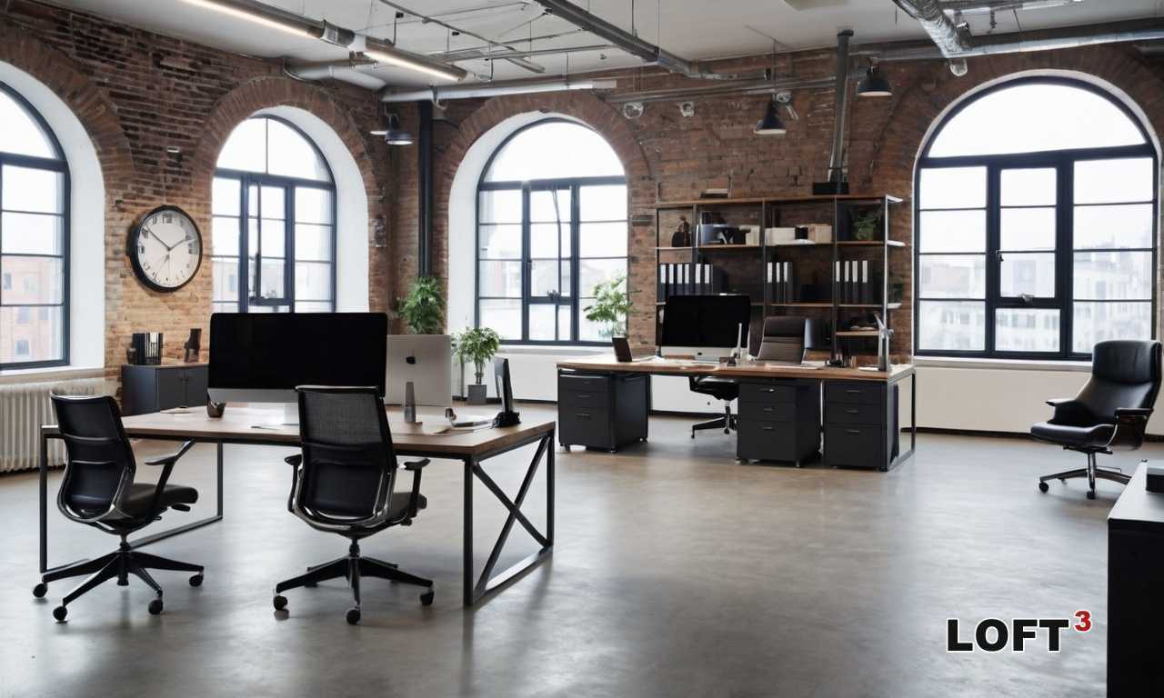 Как создать Loft офис с использованием открытых конструкций и нестандартных материалов