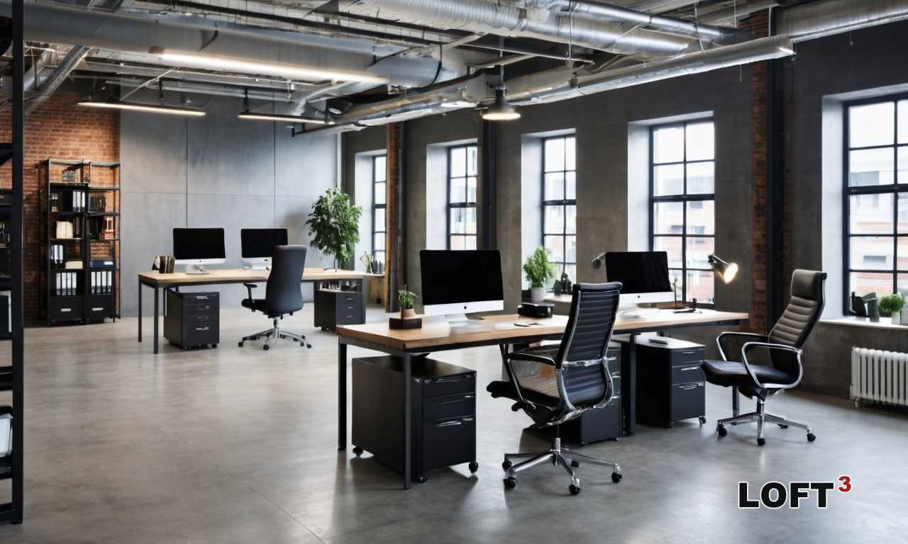 Как оформить рабочее место в офисе Loft с использованием нестандартной мебели