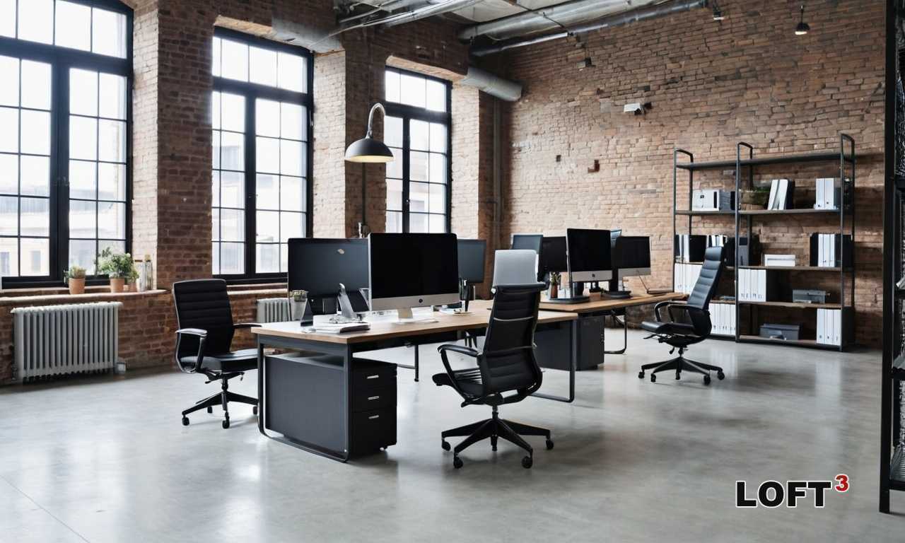 Как оформить Loft пространство для парикмахерской с использованием ярких акцентов и современных материалов