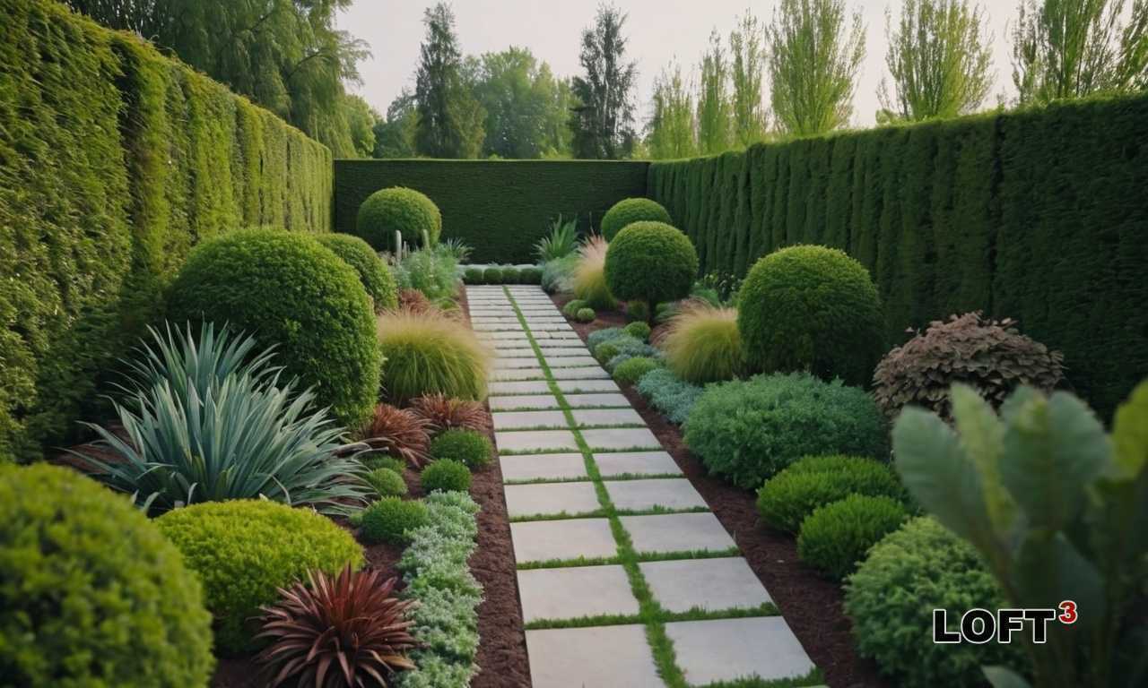 Дизайн сада в стиле Loft с использованием природных текстур