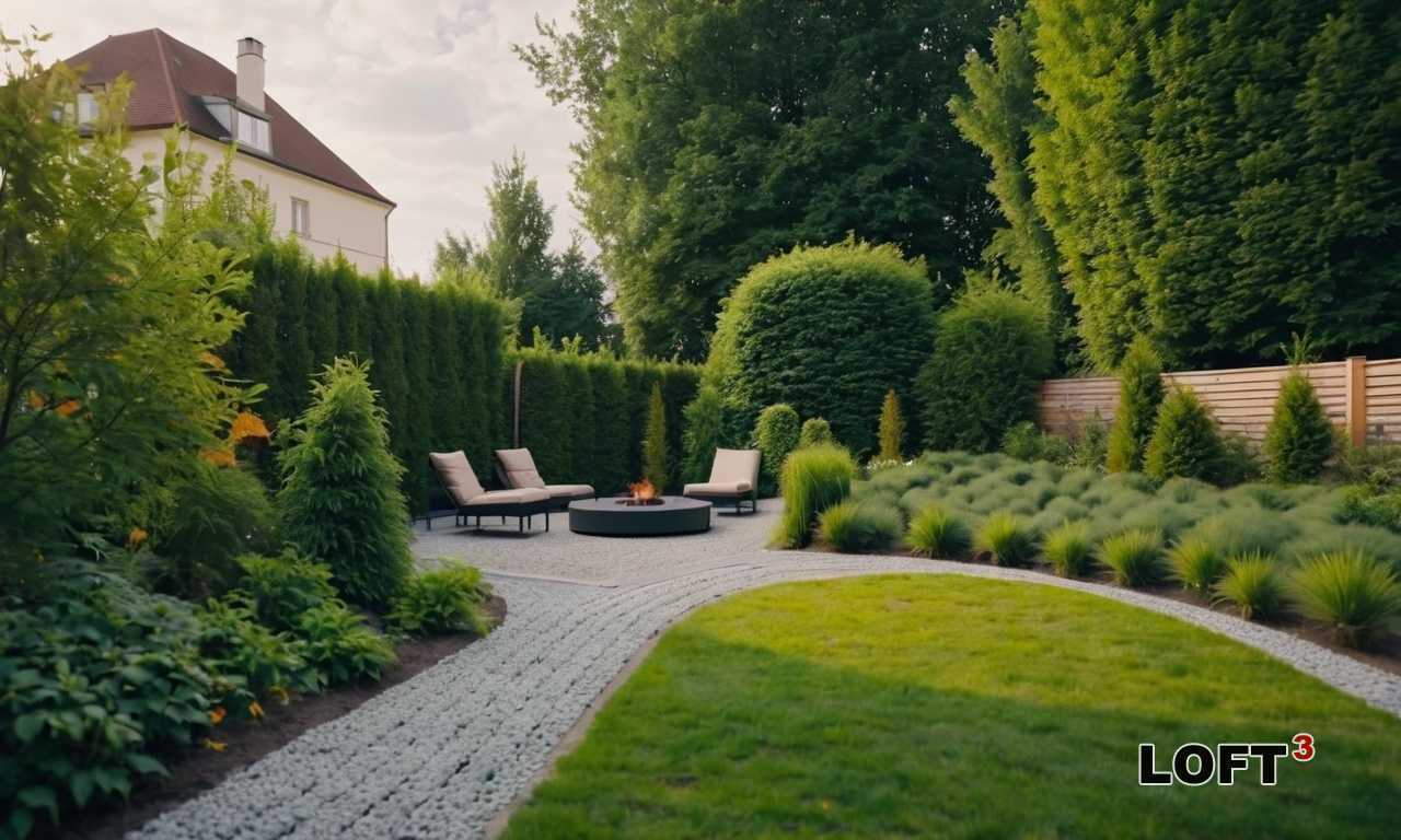 Как использовать бетонные элементы для создания современных дорожек в саду Loft?