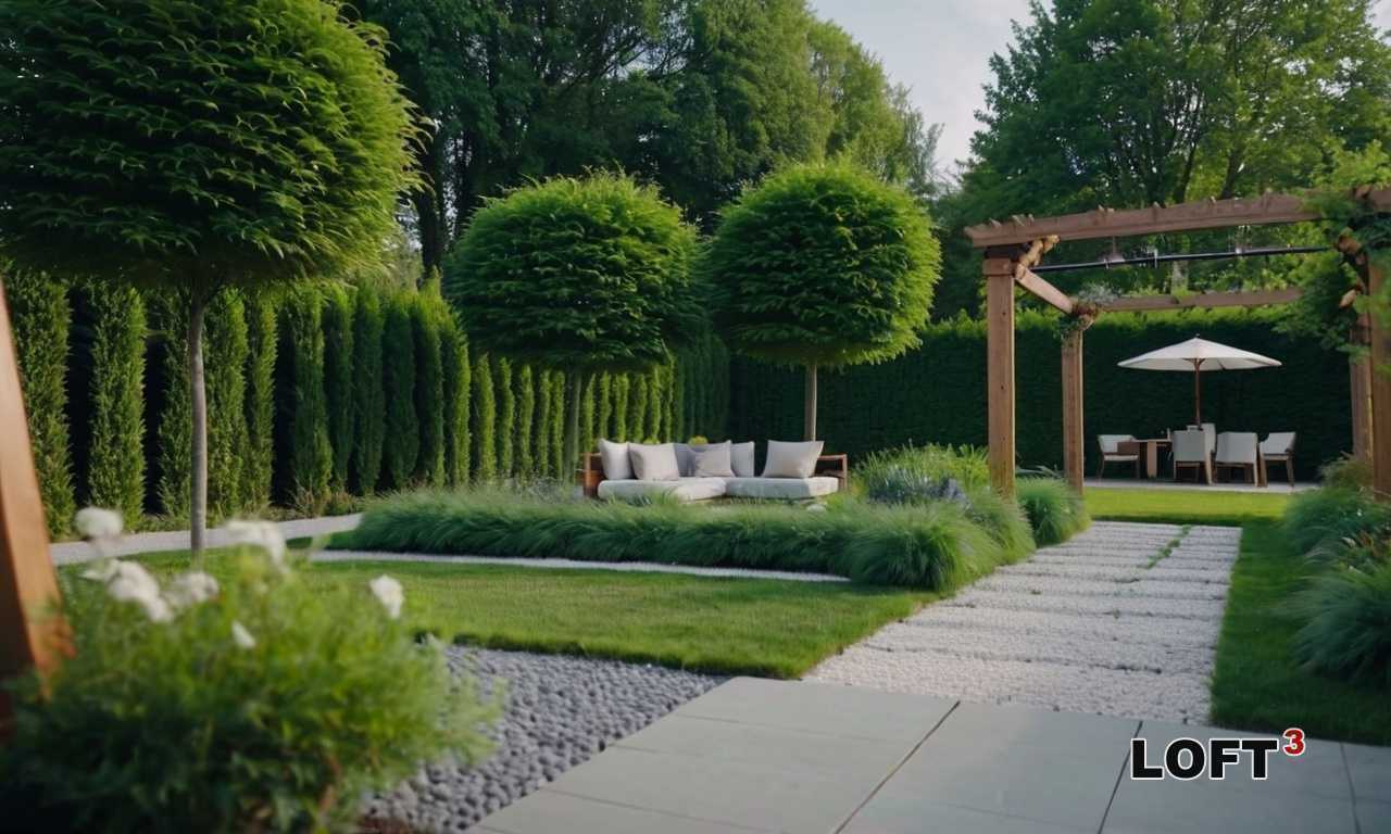 Как оформить уголок для отдыха в саду Loft с камнями и металлом?