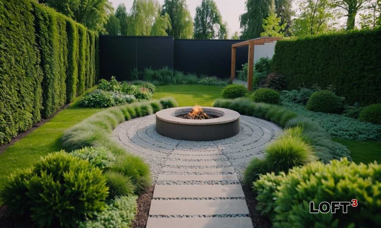 Как сочетать ржавый металл и бетон в лофтовом саду?