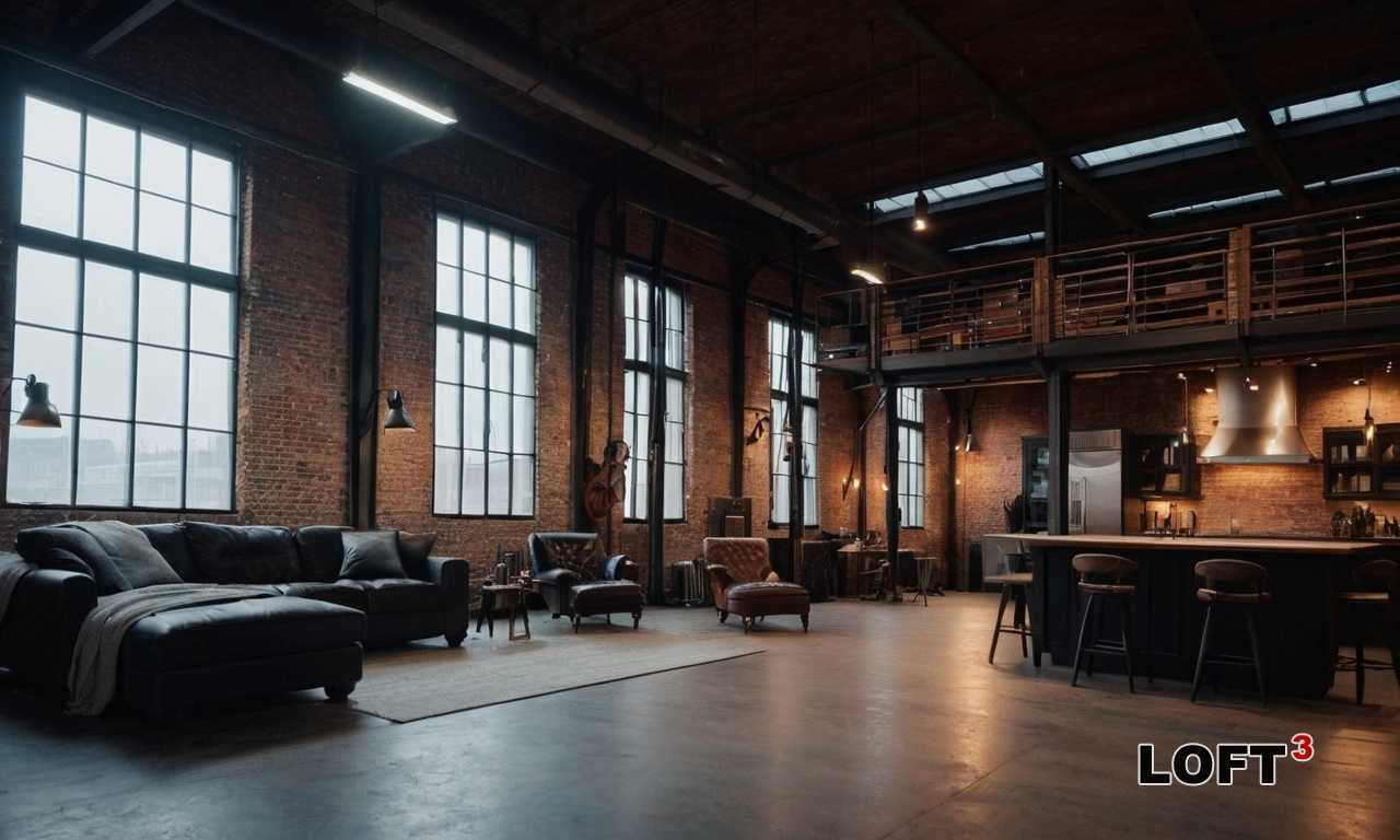 Использование заводских ламп в оформлении производственного лофта